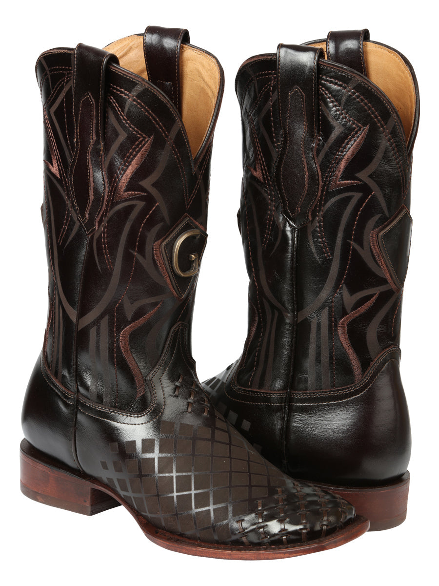 Men's Rodeo Boots - El General Pull-Up Leather - Brown 45173 — view 3