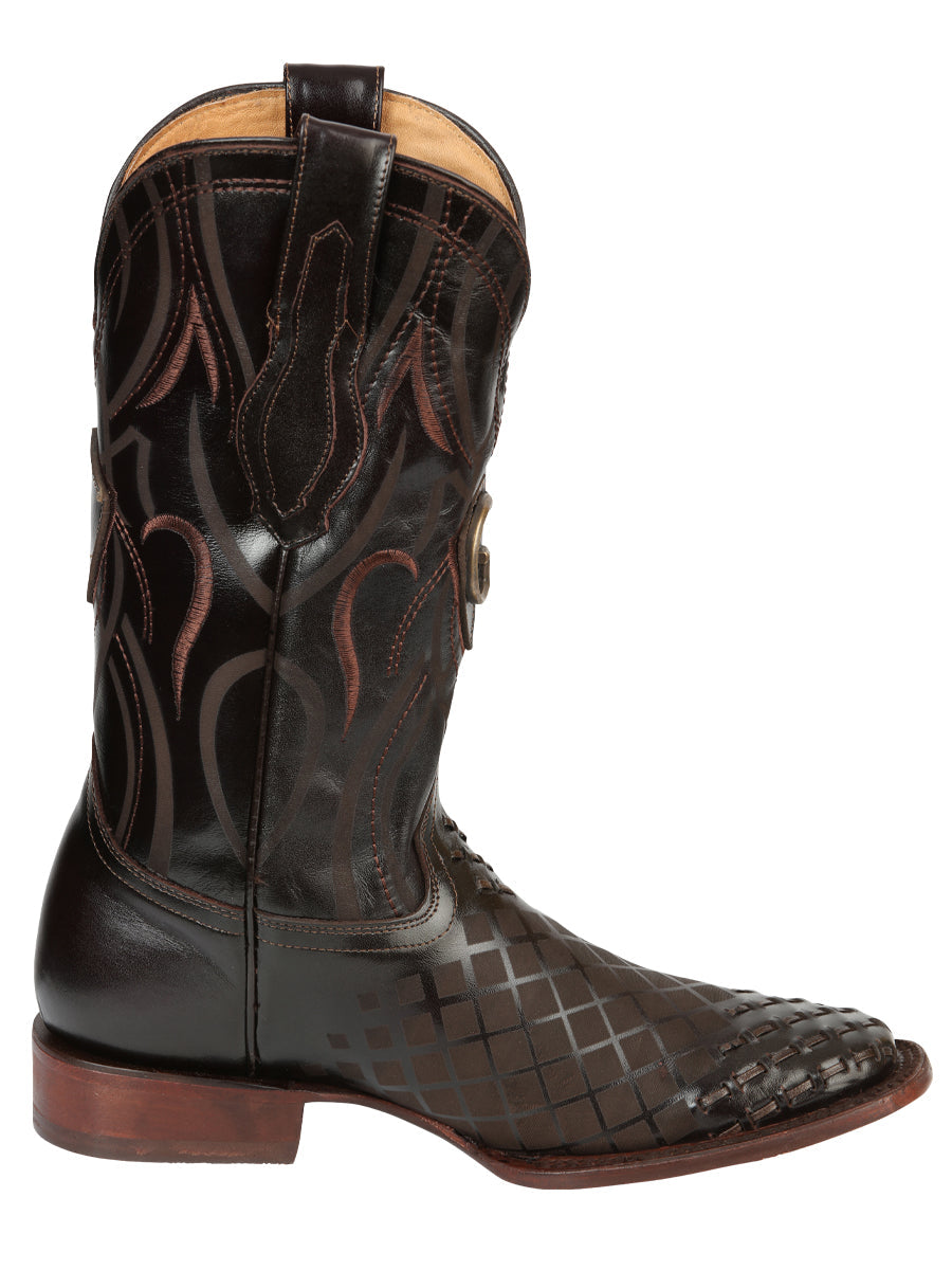 Men's Rodeo Boots - El General Pull-Up Leather - Brown 45173 — view 7
