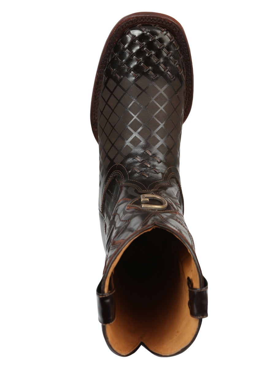 Men's Rodeo Boots - El General Pull-Up Leather - Brown 45173 — view 9