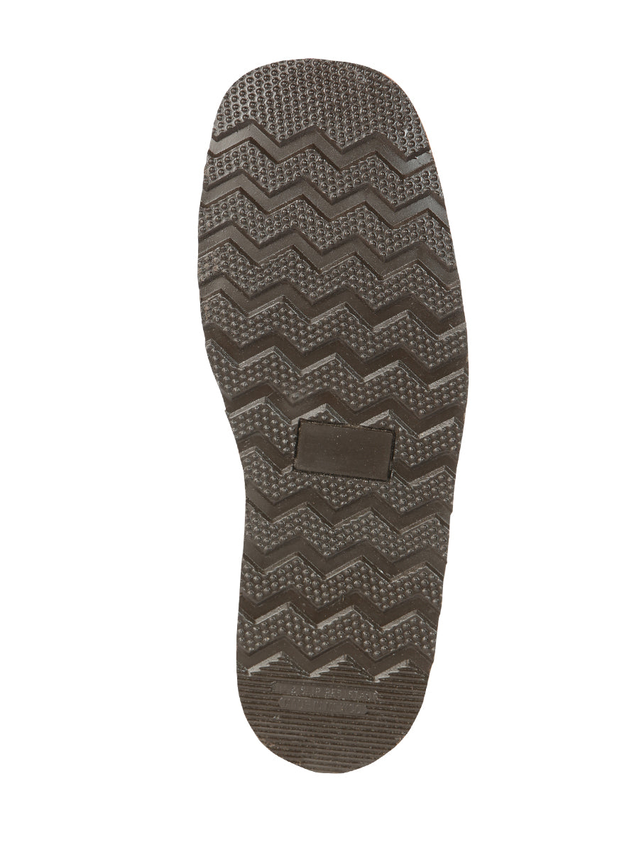 El General Men’s Brown Woven Ankle Boots with Zipper 45184 — view 6