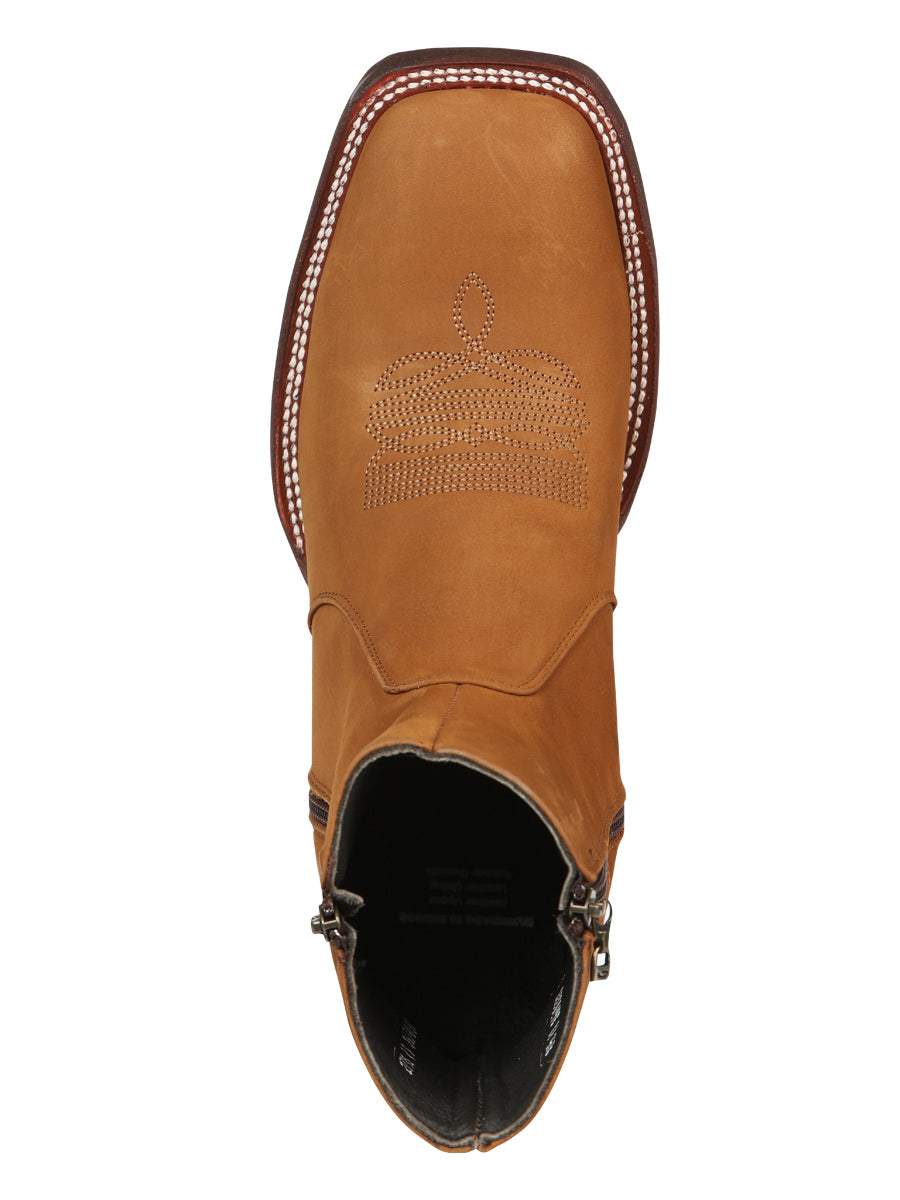 El Canelo Men’s Ankle Boots - Nobuck Taupe 45212 — view 6