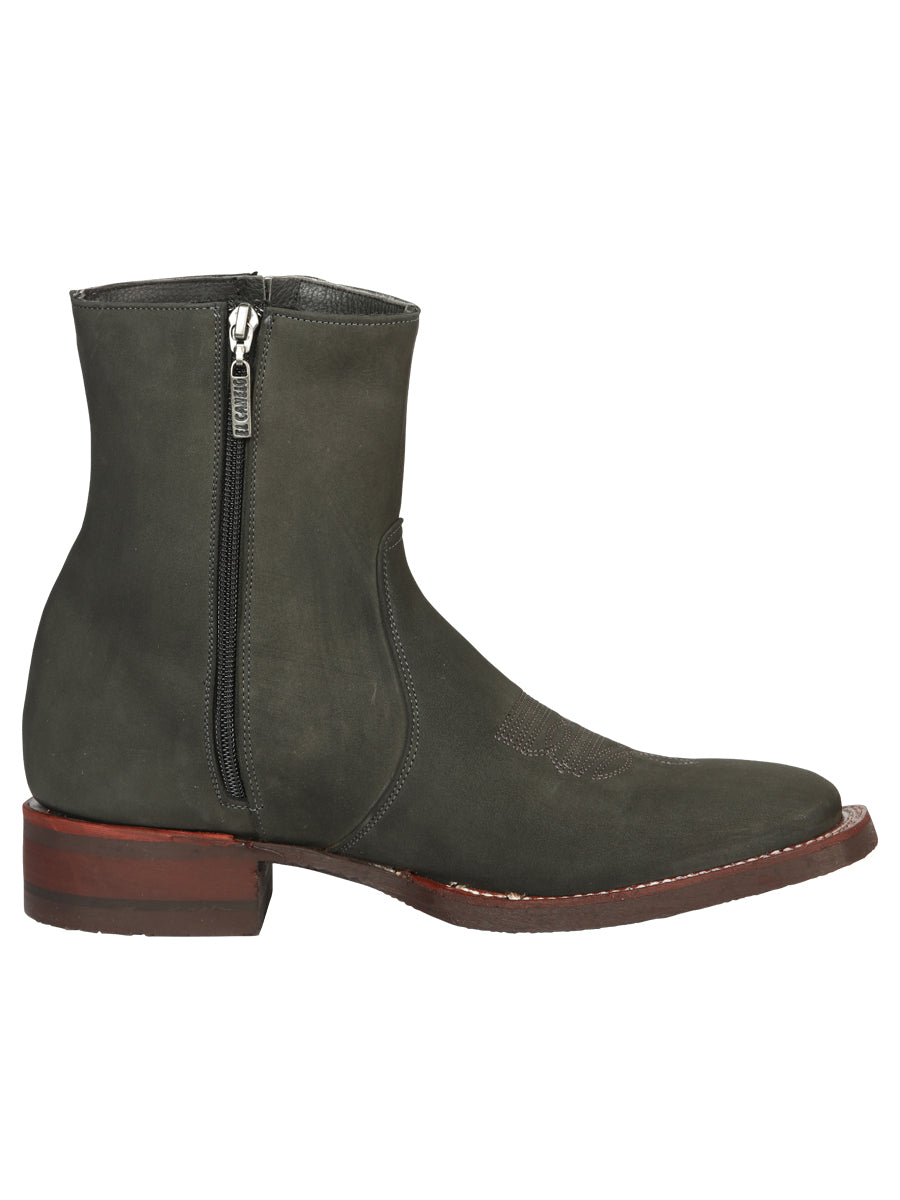 El Canelo Men’s Ankle Boots - Nobuck Gray 45213 — view 3