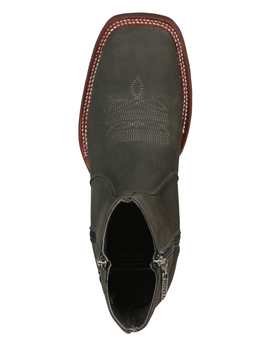 El Canelo Men’s Ankle Boots - Nobuck Gray 45213 — view 6