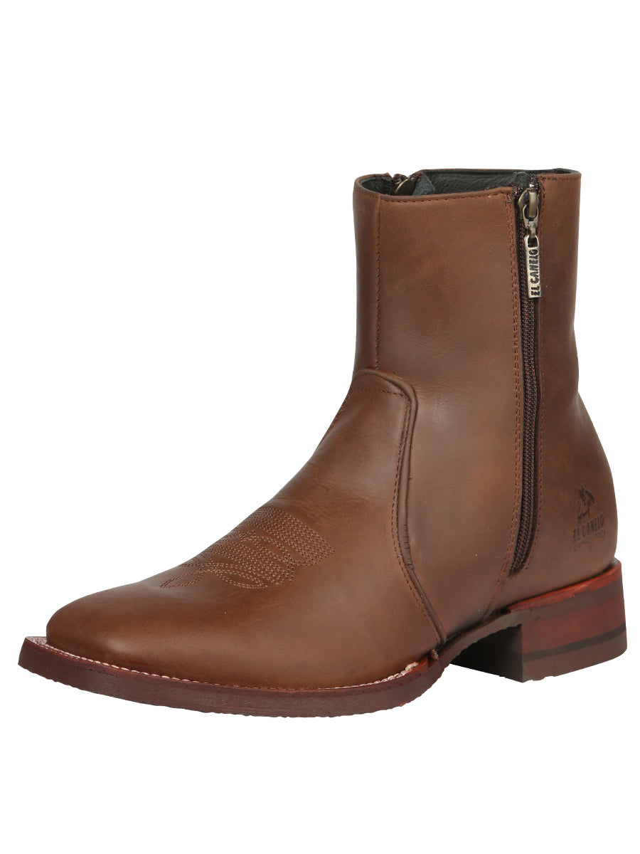 El Canelo Men’s Ankle Boots - Crazy Leather Wood 45214