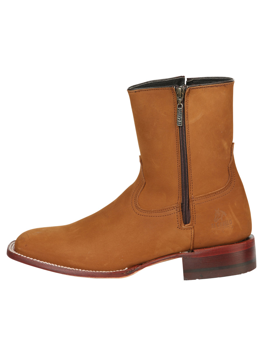 El Canelo Men’s Ankle Boots - Nobuck Taupe 45215 — view 2