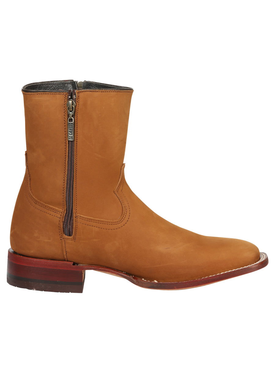 El Canelo Men’s Ankle Boots - Nobuck Taupe 45215 — view 3
