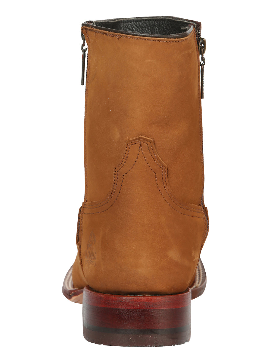 El Canelo Men’s Ankle Boots - Nobuck Taupe 45215 — view 5
