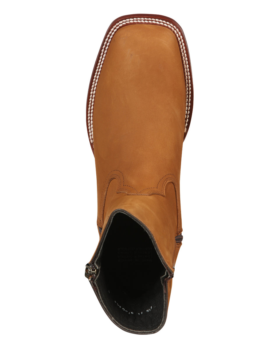 El Canelo Men’s Ankle Boots - Nobuck Taupe 45215 — view 6