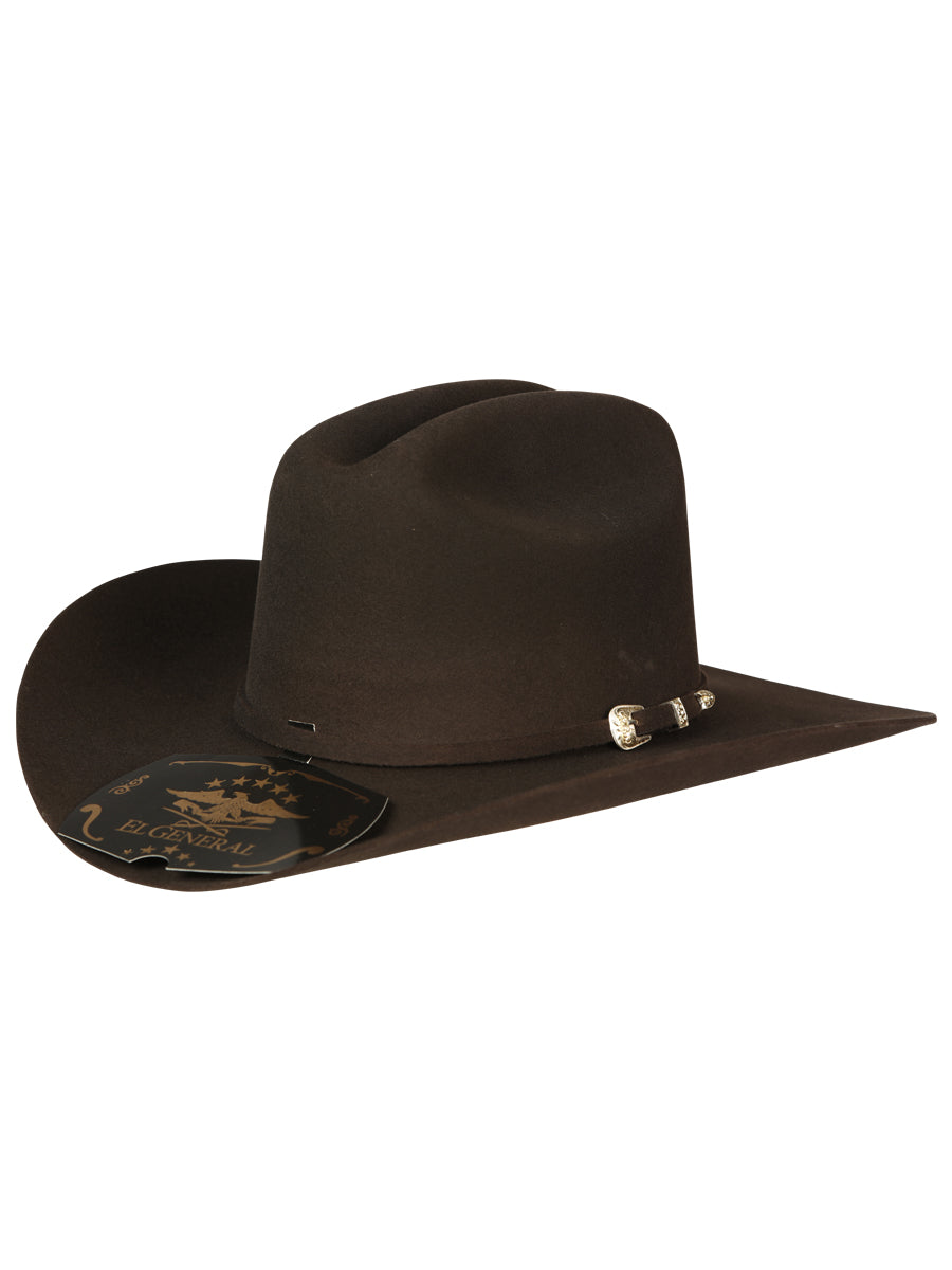 El General 50X Premium Wool Cowboy Hat Made in Mexico - "Sinaloa" Chocolate 45250