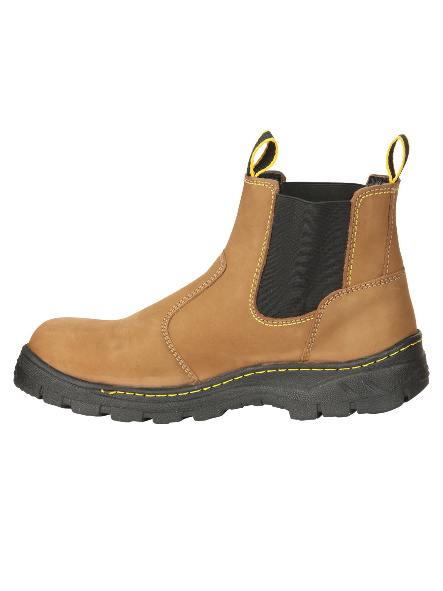 ProCliff Men’s Steel Toe Slip on Work Shoes - Made in Mexico - Nubuck Maple 45284 — view 5