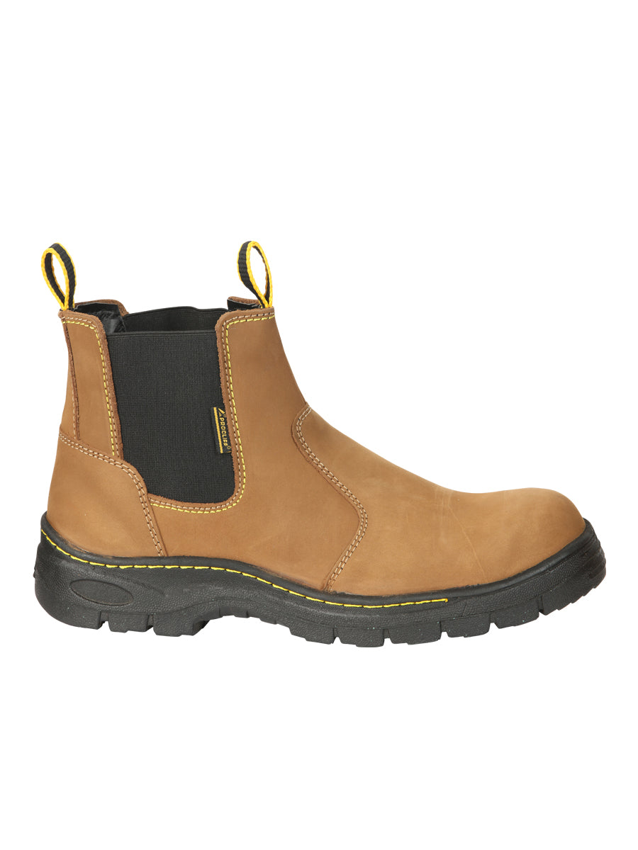 ProCliff Men’s Steel Toe Slip on Work Shoes - Made in Mexico - Nubuck Maple 45284 — view 6