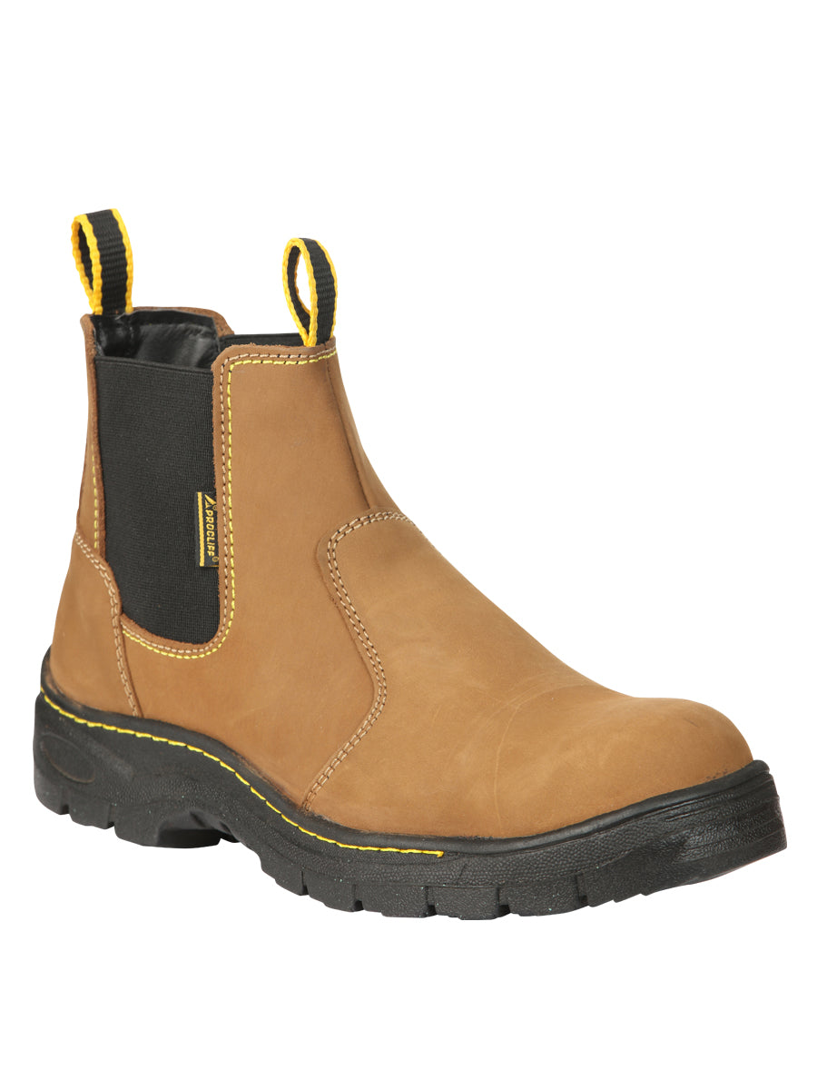 ProCliff Men’s Steel Toe Slip on Work Shoes - Made in Mexico - Nubuck Maple 45284 — view 2