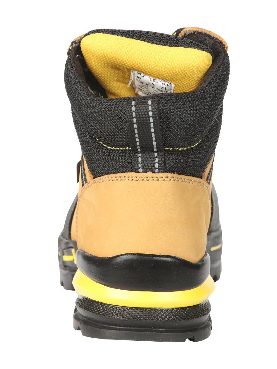 ProCliff Men’s Steel Toe Work Shoes with Laces - Made in Mexico - Nubuck Honey 45285 — view 7