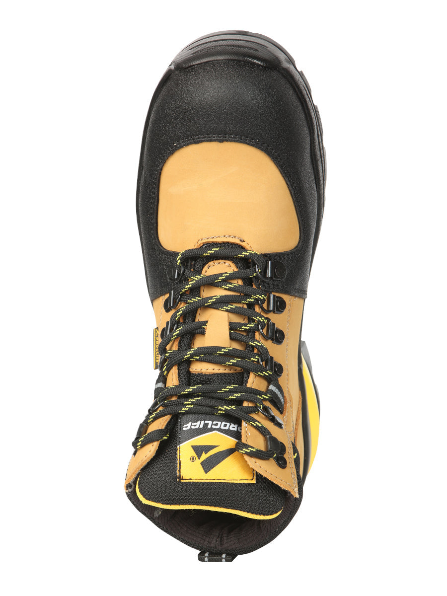 ProCliff Men’s Steel Toe Work Shoes with Laces - Made in Mexico - Nubuck Honey 45285 — view 8