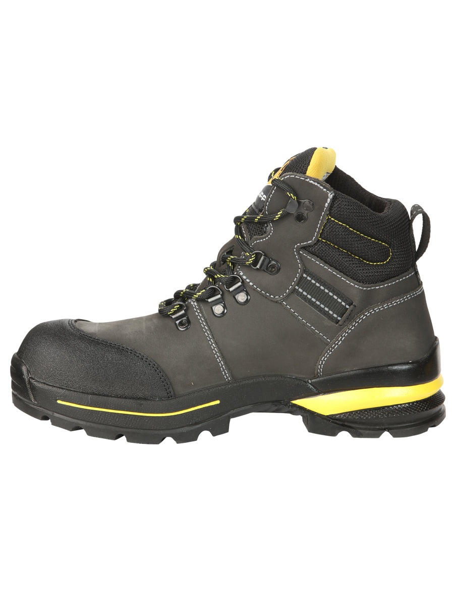 ProCliff Men’s Steel Toe Lace-up Work Shoes - Made in Mexico - Nubuck Grey 45288 — view 5