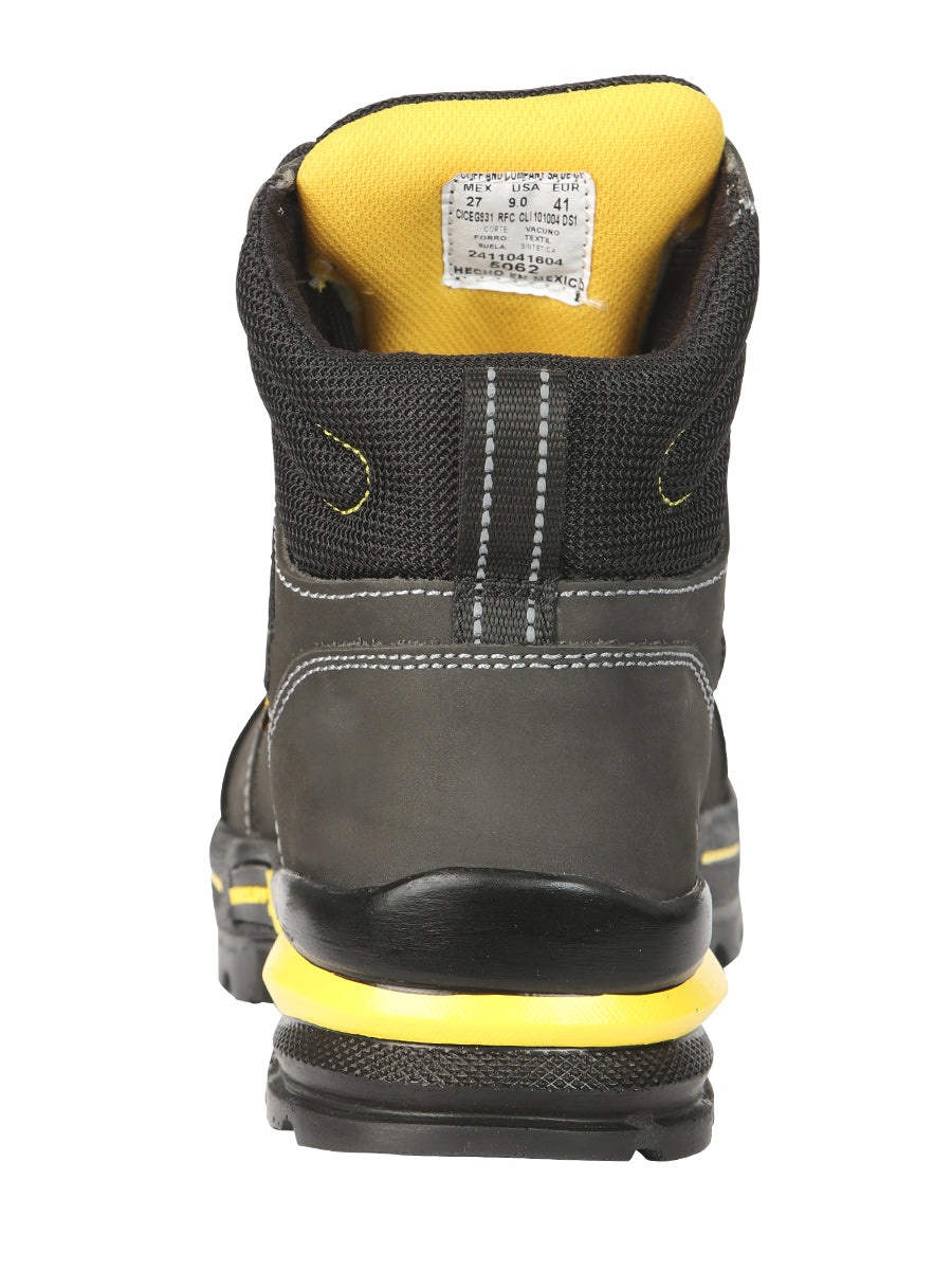 ProCliff Men’s Steel Toe Lace-up Work Shoes - Made in Mexico - Nubuck Grey 45288 — view 8