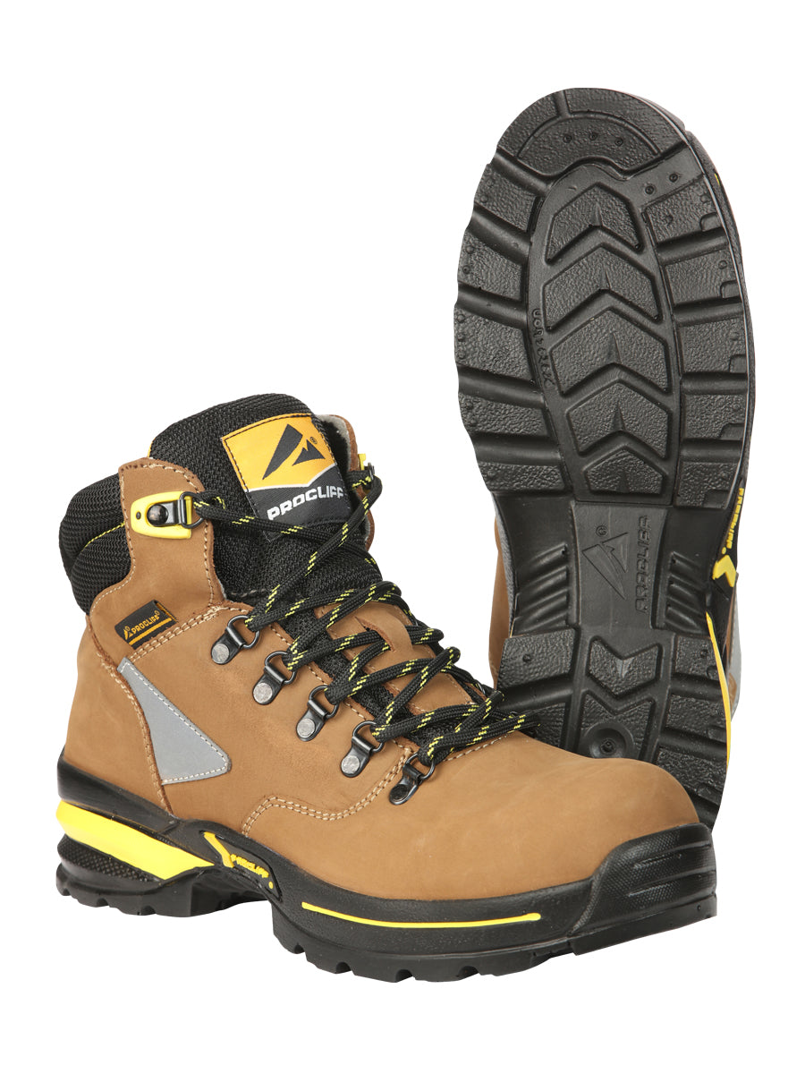 ProCliff Men’s Steel Toe Lace-up Work Shoes - Made in Mexico - Nubuck Maple 45289 — view 4