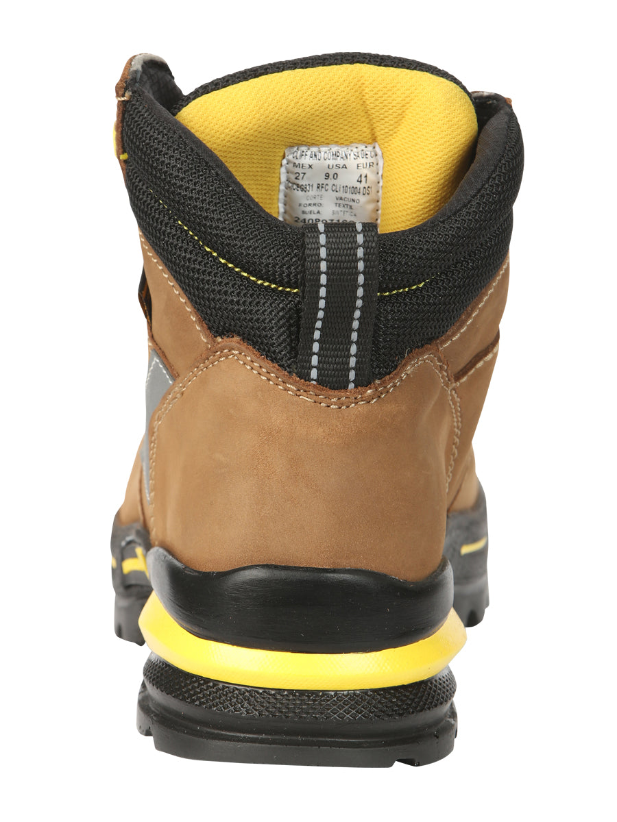 ProCliff Men’s Steel Toe Lace-up Work Shoes - Made in Mexico - Nubuck Maple 45289 — view 8