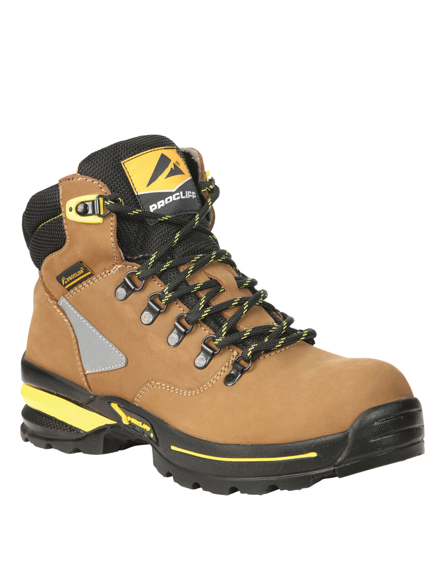 ProCliff Men’s Steel Toe Lace-up Work Shoes - Made in Mexico - Nubuck Maple 45289 — view 2