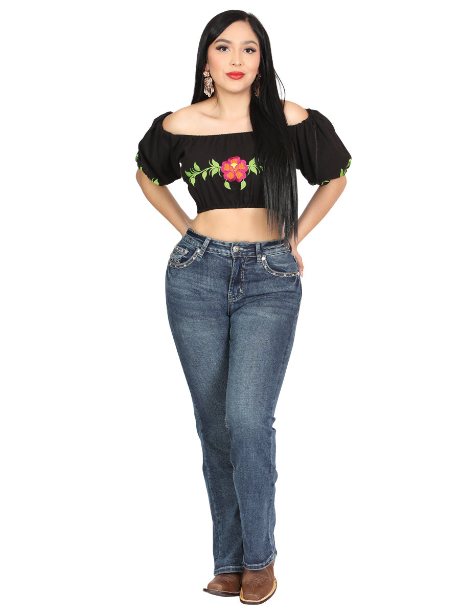 Centenario Hip-Up Bootcut Denim Jeans - Dark Blue 45321 — view 2