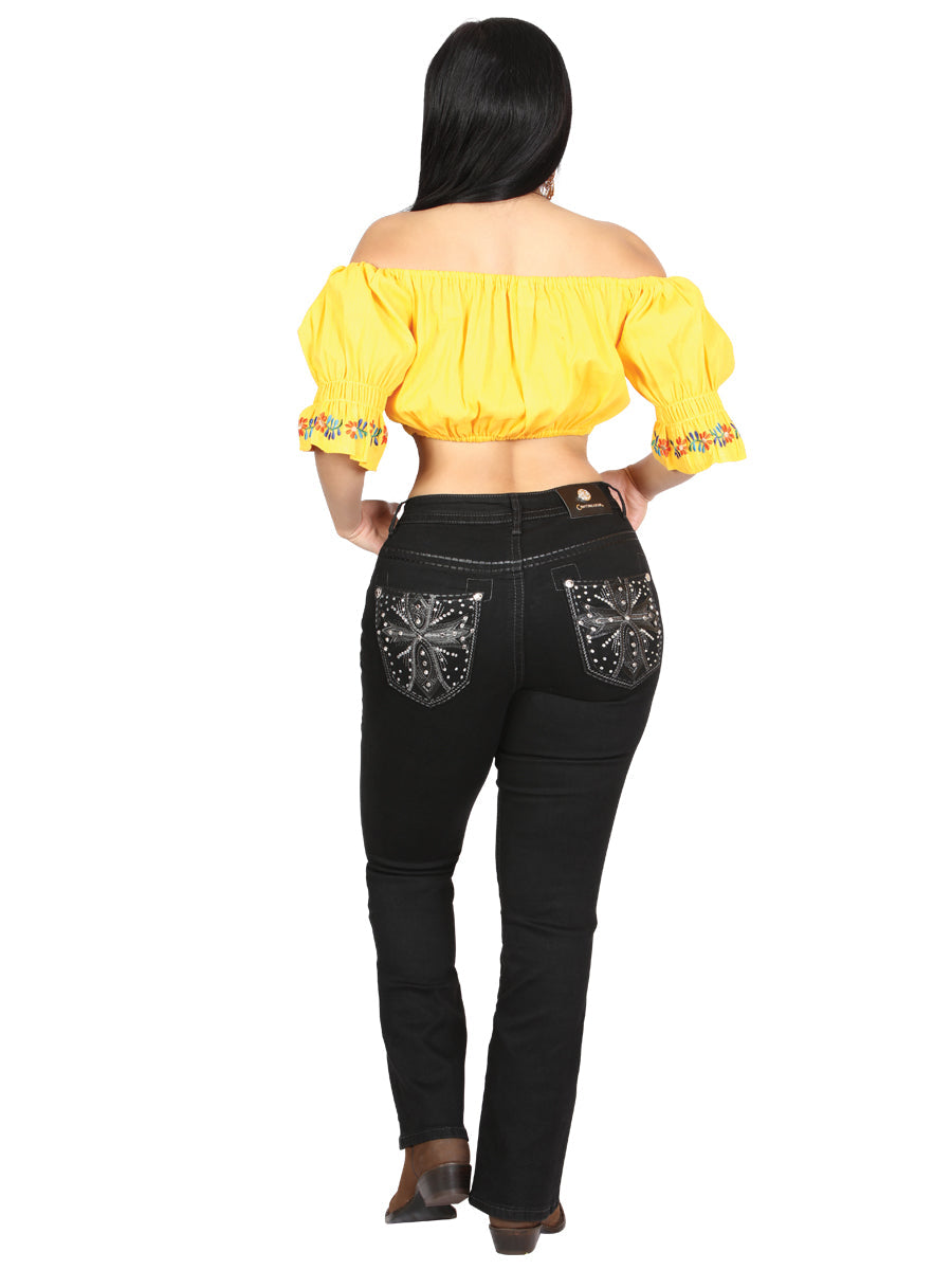 Centenario Bootcut Denim Jeans - Black 45322 — view 4