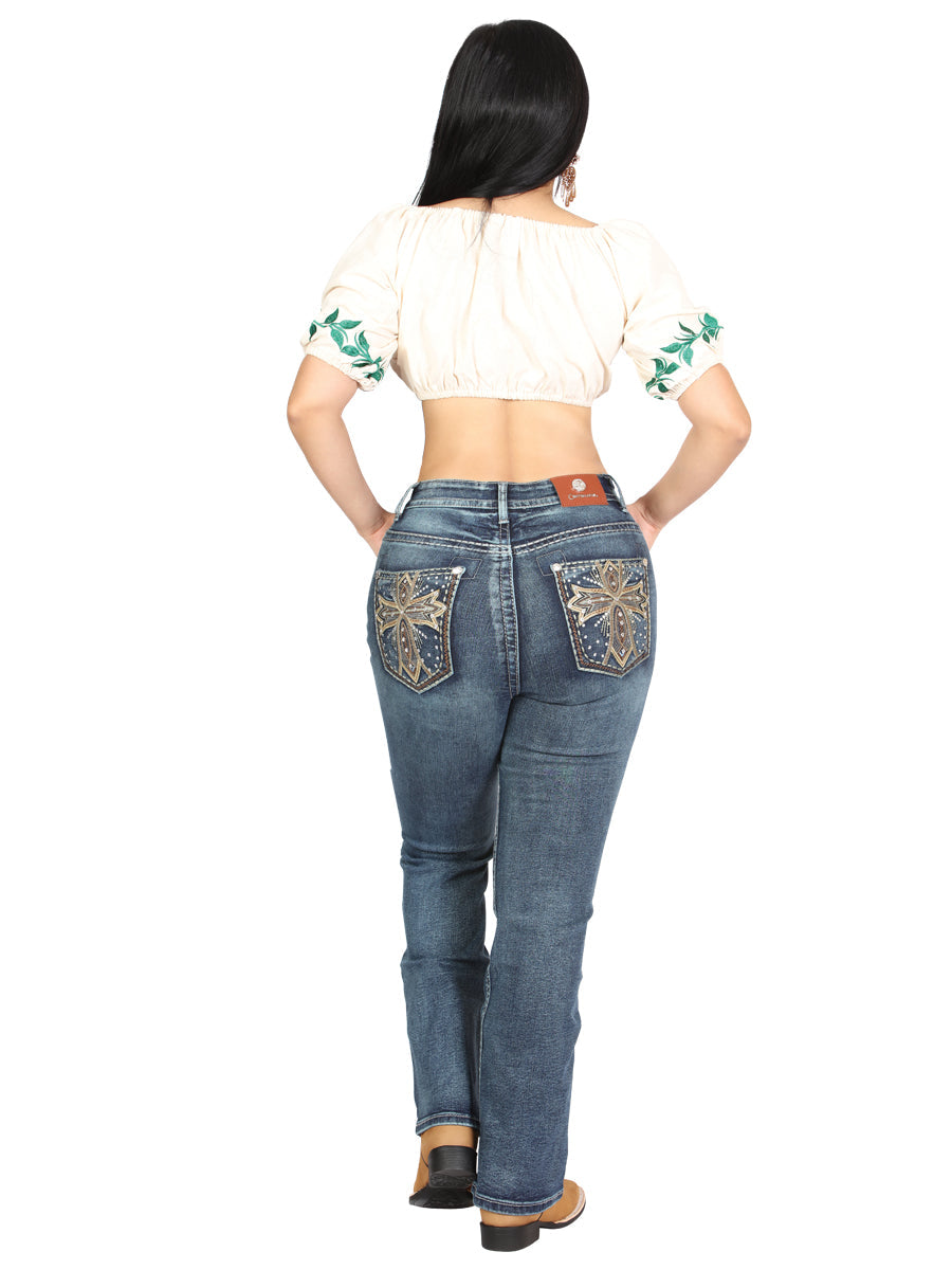 Centenario Bootcut Denim Jeans - Dark Blue 45323 — view 4