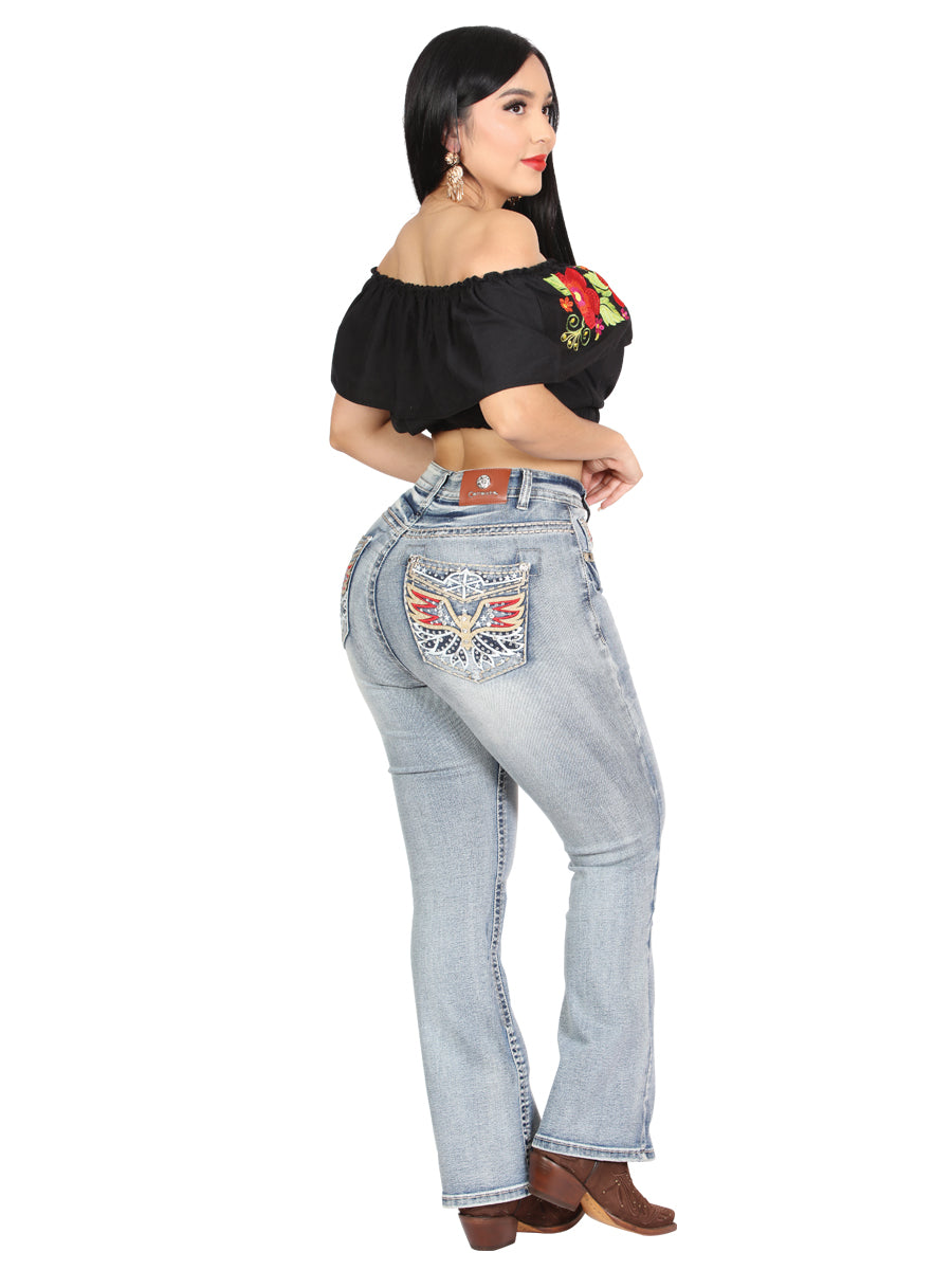 Centenario Bootcut Denim Jeans - Light Blue 45325 — view 3