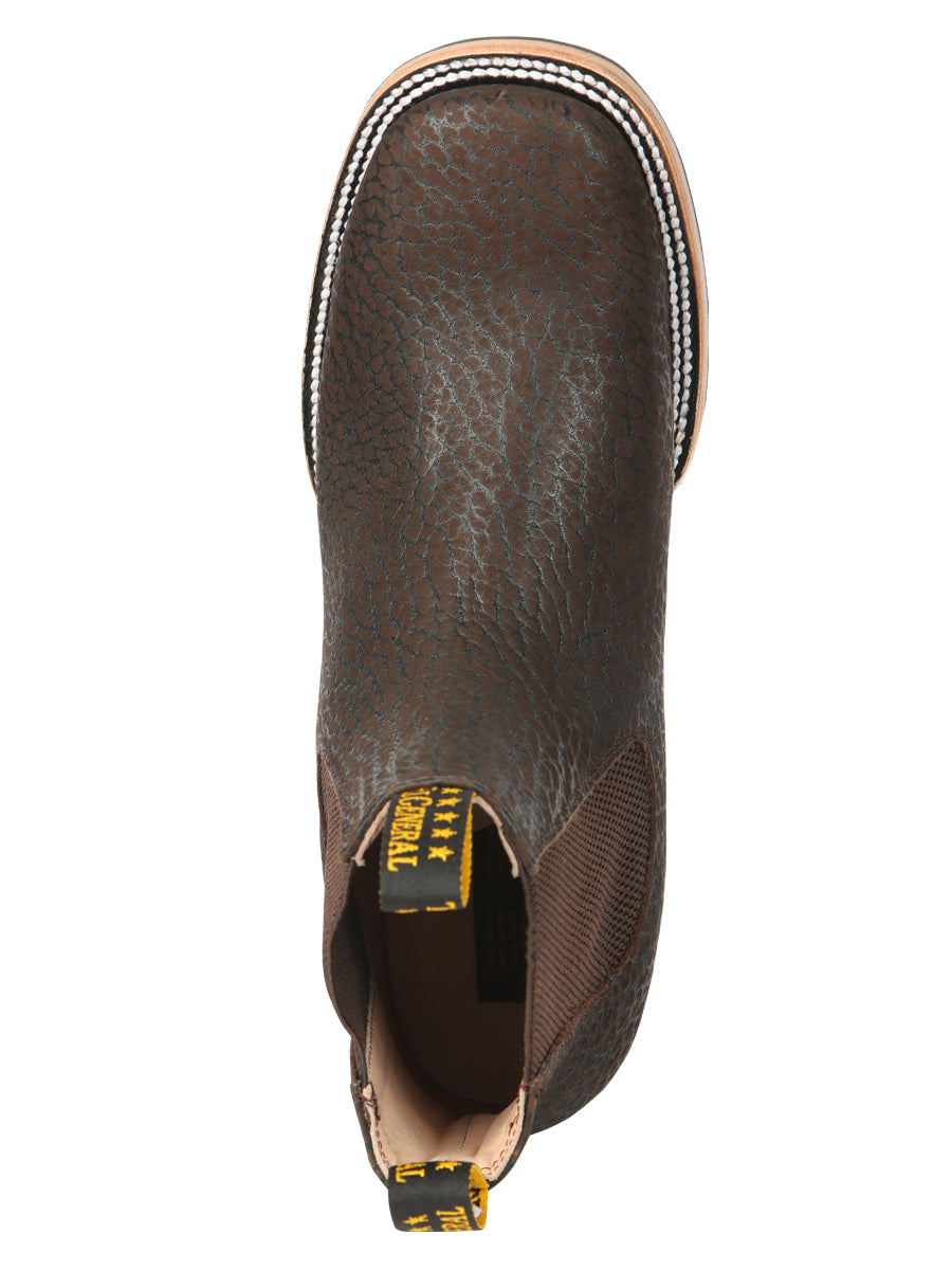 El General Men’s Ankle Boots - Bull Shoulder Leather Moka 45341 — view 6