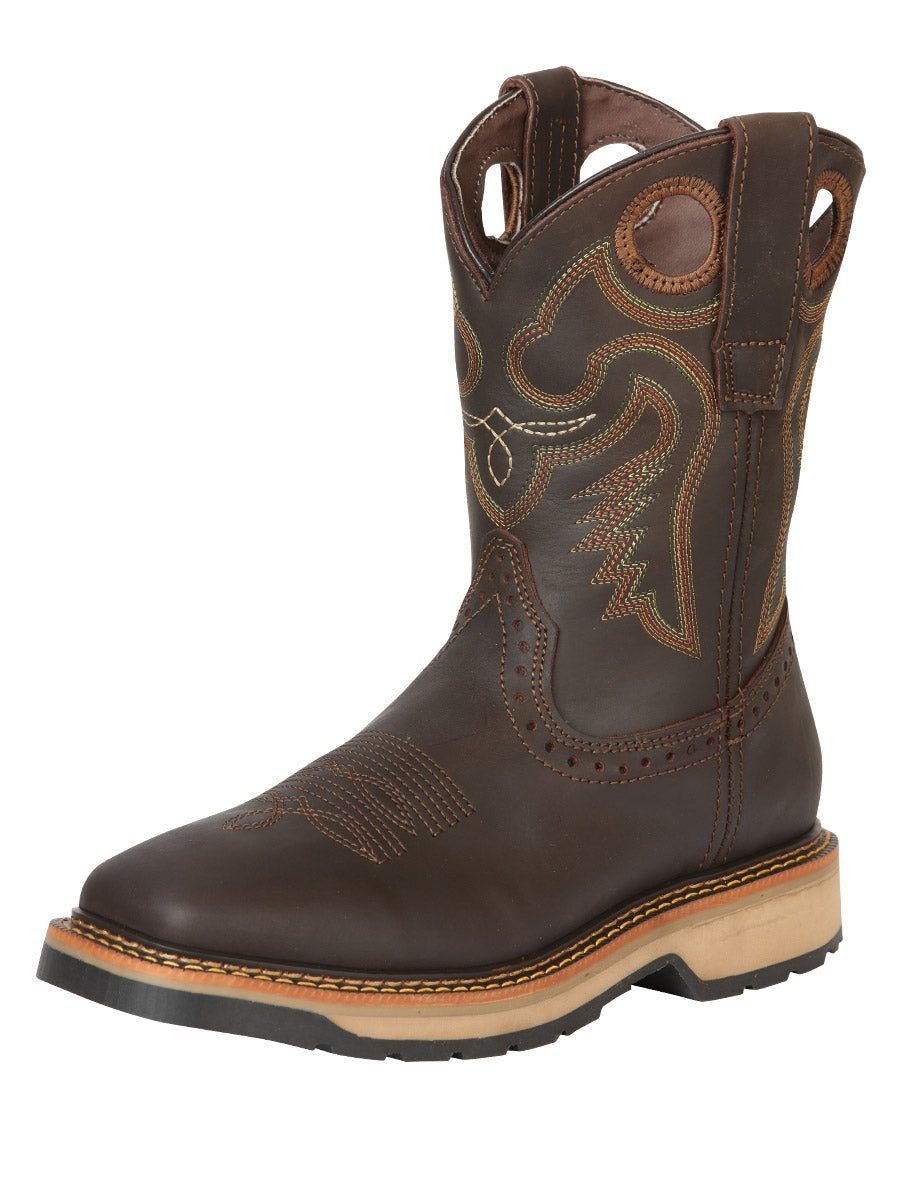 El General Men’s Leather Work Boot - Made in Mexico - Grasso Moka 45368