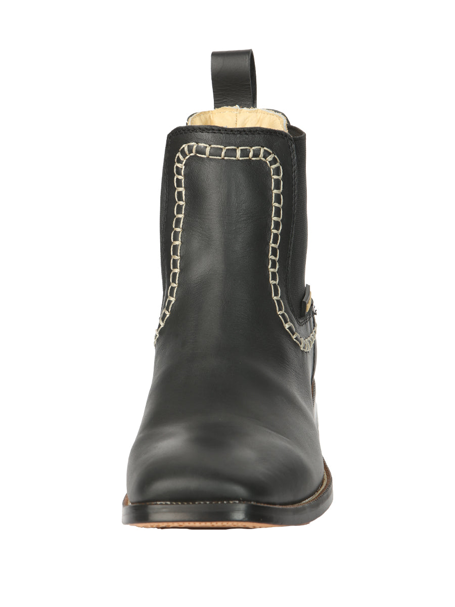 El General Men’s Leather Ankle Boots - Black 45420 — view 3