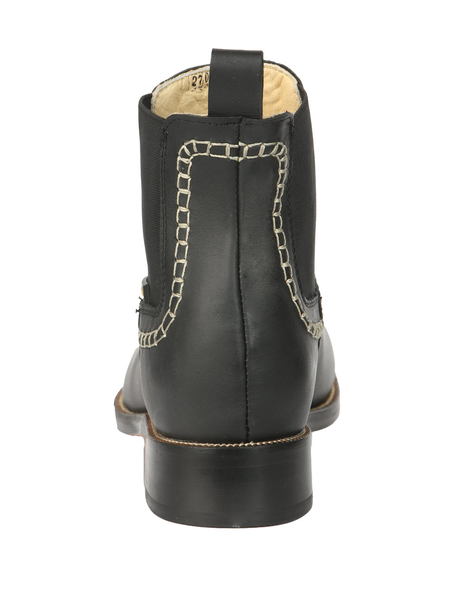 El General Men’s Leather Ankle Boots - Black 45420 — view 4