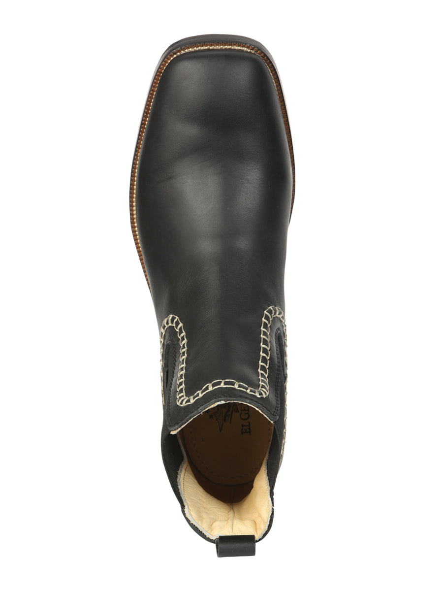 El General Men’s Leather Ankle Boots - Black 45420 — view 5
