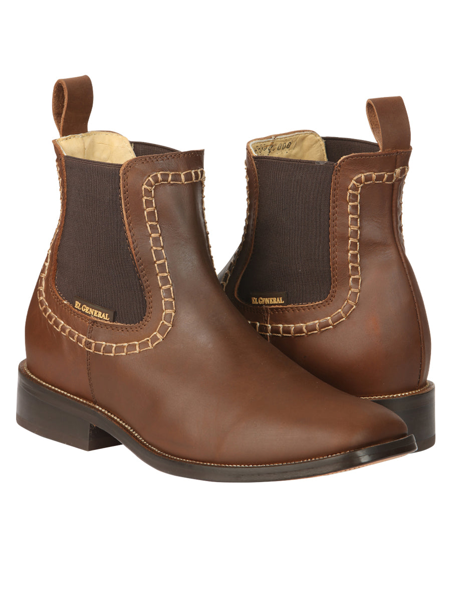 El General Men’s Leather Ankle Boots - Brown 45421 — view 2