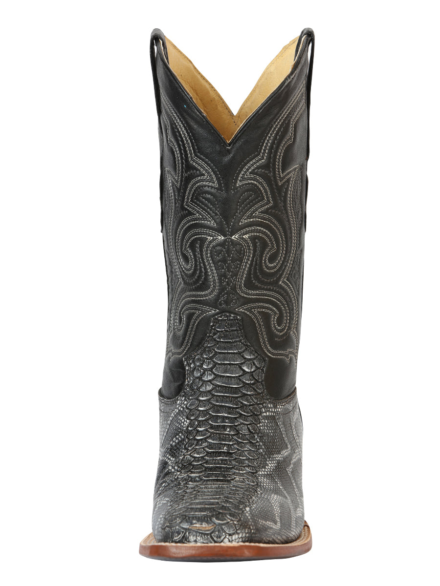 El General Men’s Python Imitation Rodeo Boots - Gray 45432 — view 2