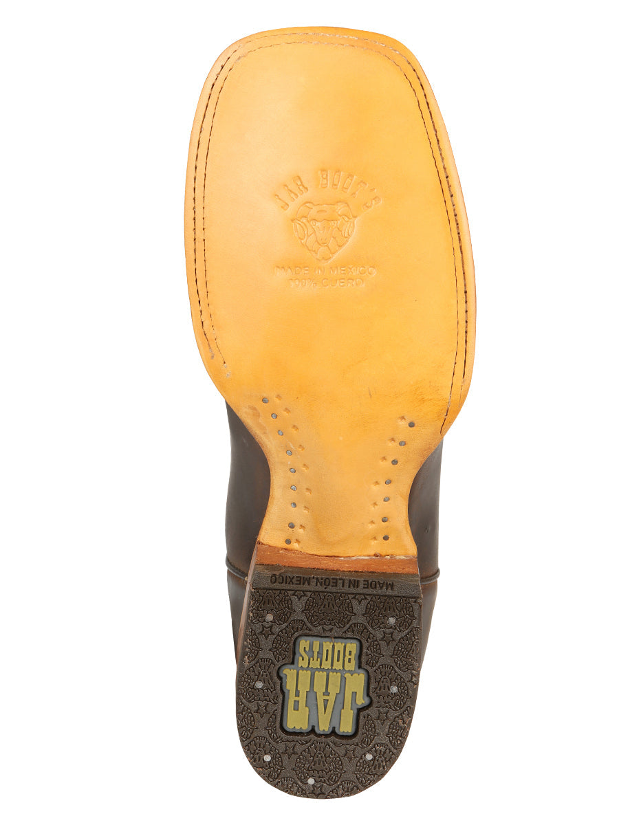 Jar Boots Men's Leather Cowboy Boots - Made in Mexico - Natural/Orix 45475 — view 10