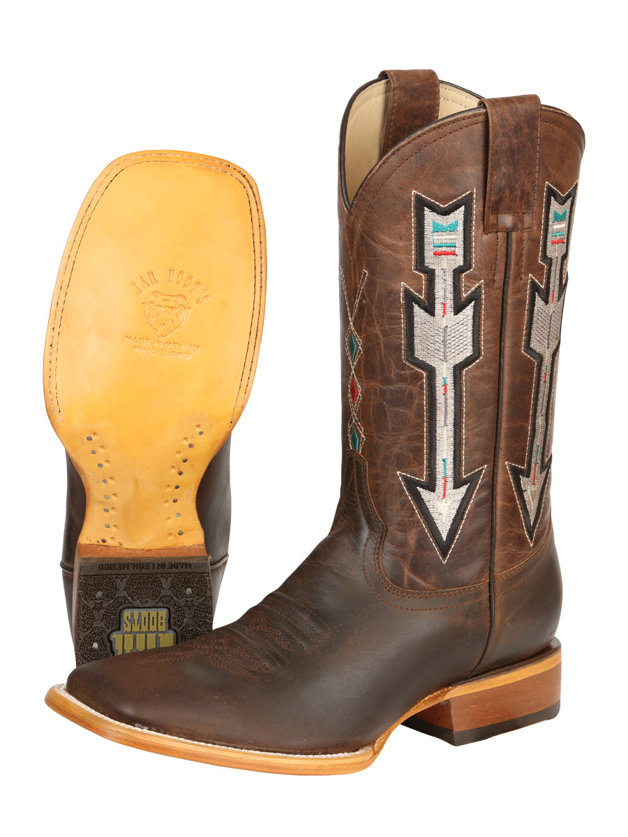 Jar Boots Men's Leather Cowboy Boots - Made in Mexico - Natural/Orix 45475 — view 4