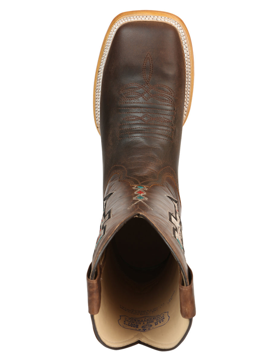 Jar Boots Men's Leather Cowboy Boots - Made in Mexico - Natural/Orix 45475 — view 9