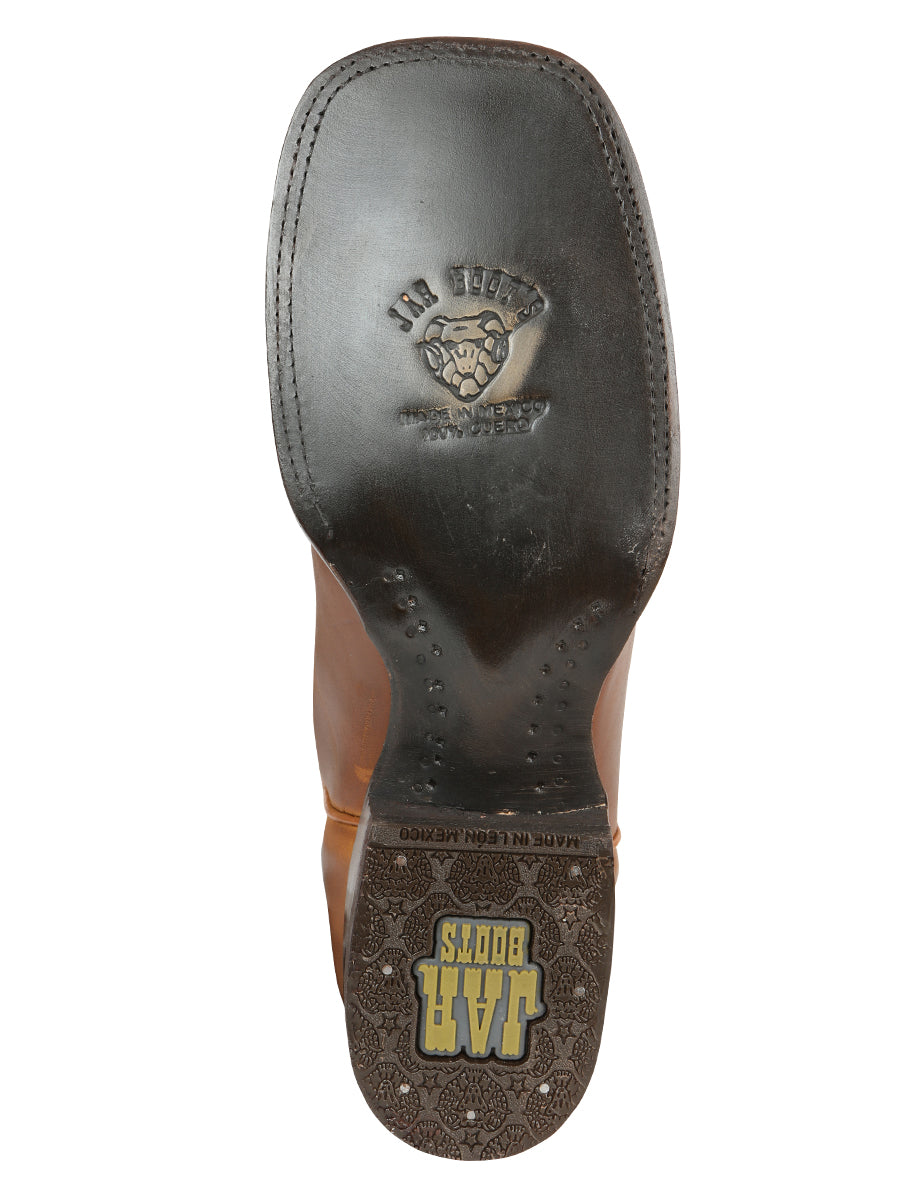 Jar Boots Men's Leather Cowboy Boots - Made in Mexico - Cognac Brown 45476 — view 10