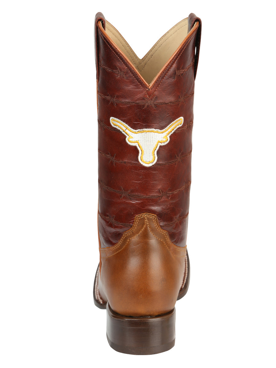 Jar Boots Men's Leather Cowboy Boots - Made in Mexico - Cognac Brown 45476 — view 8