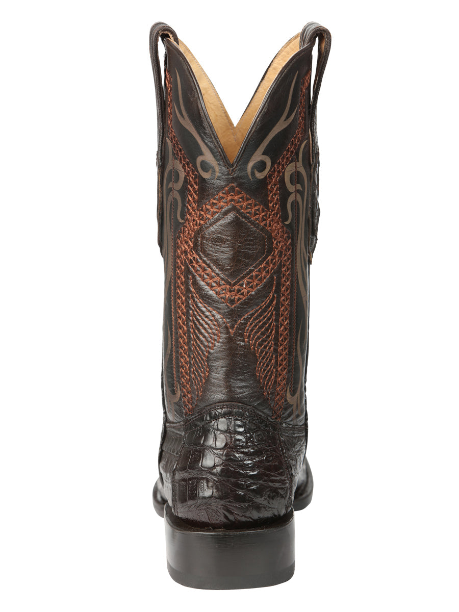 El General Men's Exotic Caiman Belly Cowboy Boots - Brown 45519 — view 5