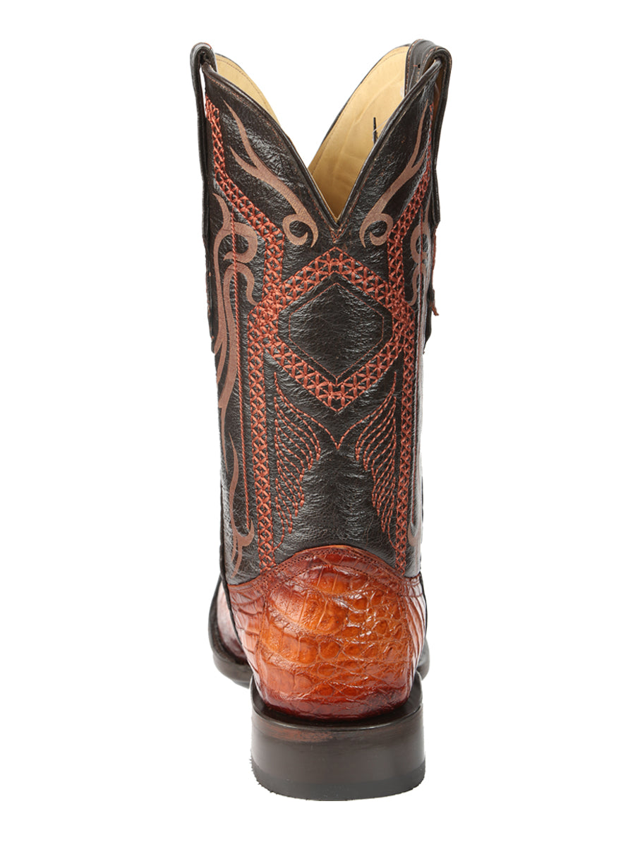 El General Men's Exotic Caiman Belly Cowboy Boots - Cognac 45520 — view 3