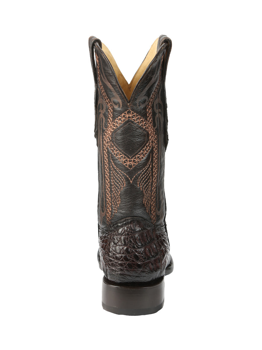 El General Men's Exotic Hornback Caiman Cowboy Boots - Brown 45522 — view 3