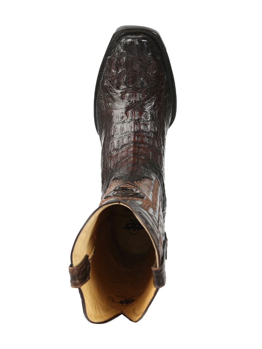 El General Men's Exotic Hornback Caiman Cowboy Boots - Brown 45522 — view 4
