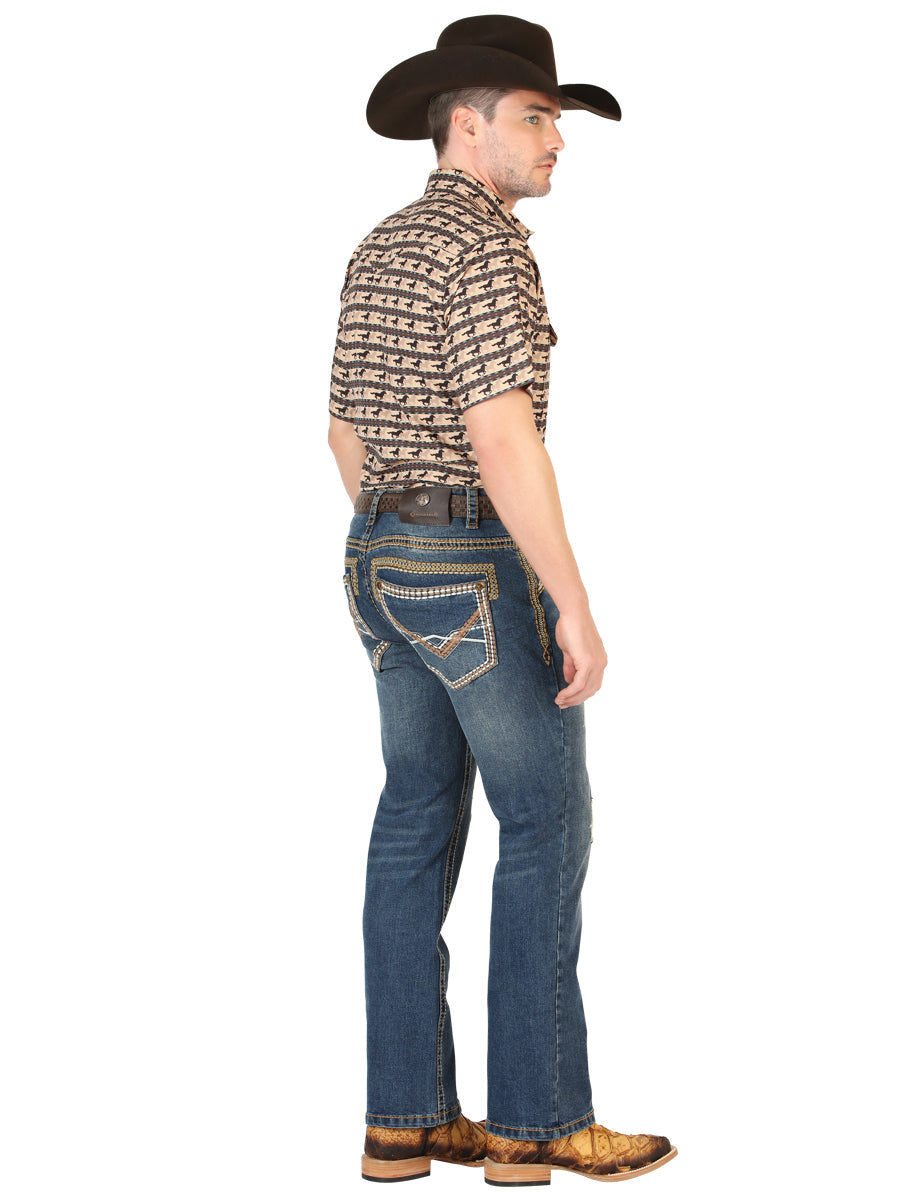 Centenario Men’s Bootcut Jeans - Dark Blue 45534 — view 3