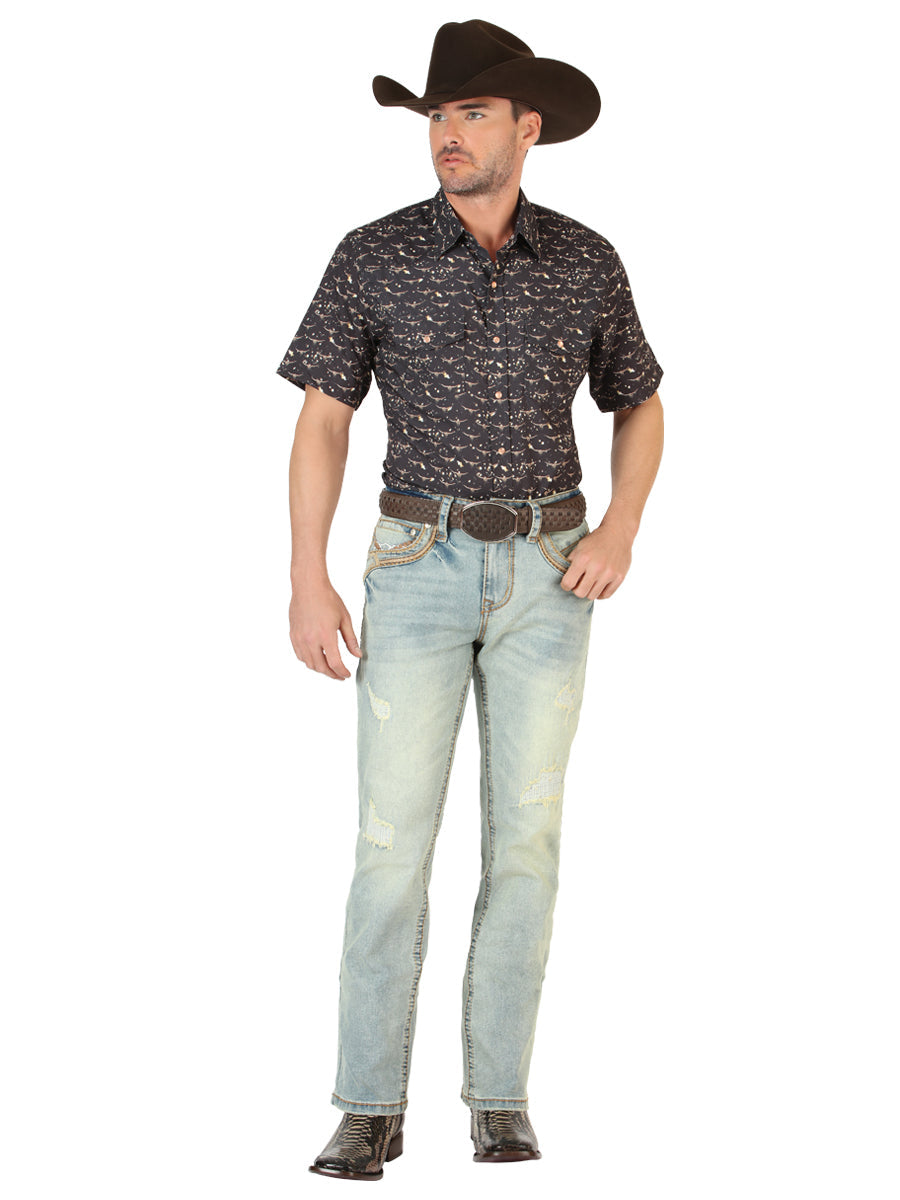 Centenario Men’s Bootcut Jeans - Light Blue 45535 — view 2