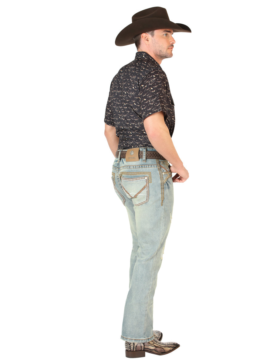 Centenario Men’s Bootcut Jeans - Light Blue 45535 — view 4