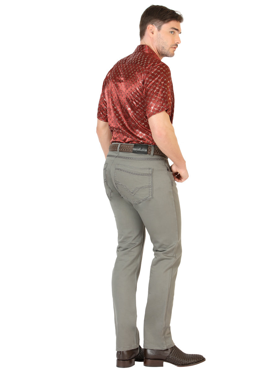 Centenario Extra Slim Fit Denim Pants - Grey 45541 — view 3