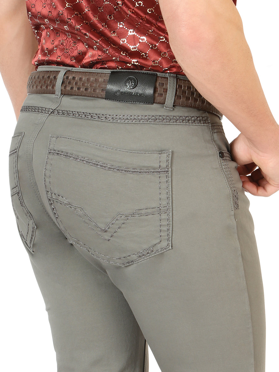 Centenario Extra Slim Fit Denim Pants - Grey 45541 — view 5