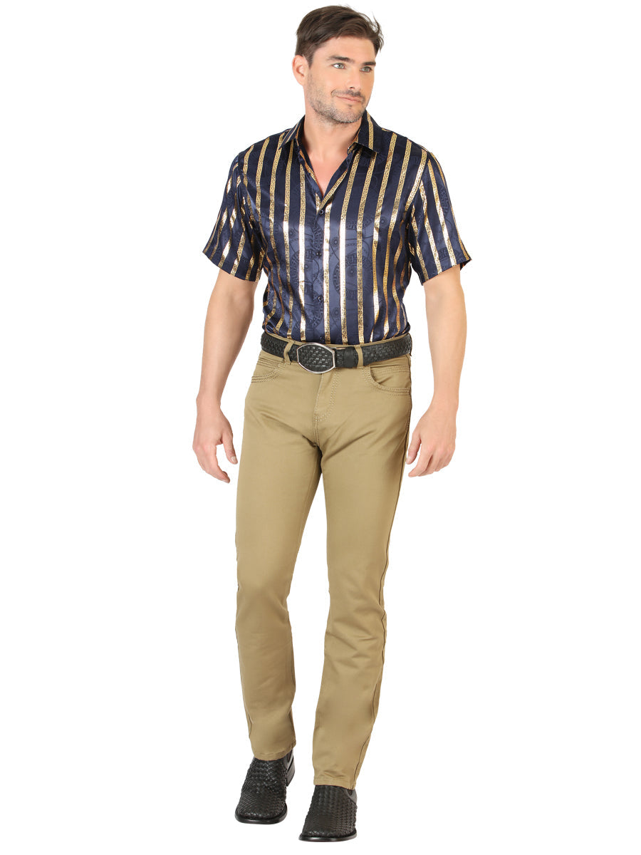 Centenario Extra Slim Fit Denim Pants - Khaki 45542 — view 2