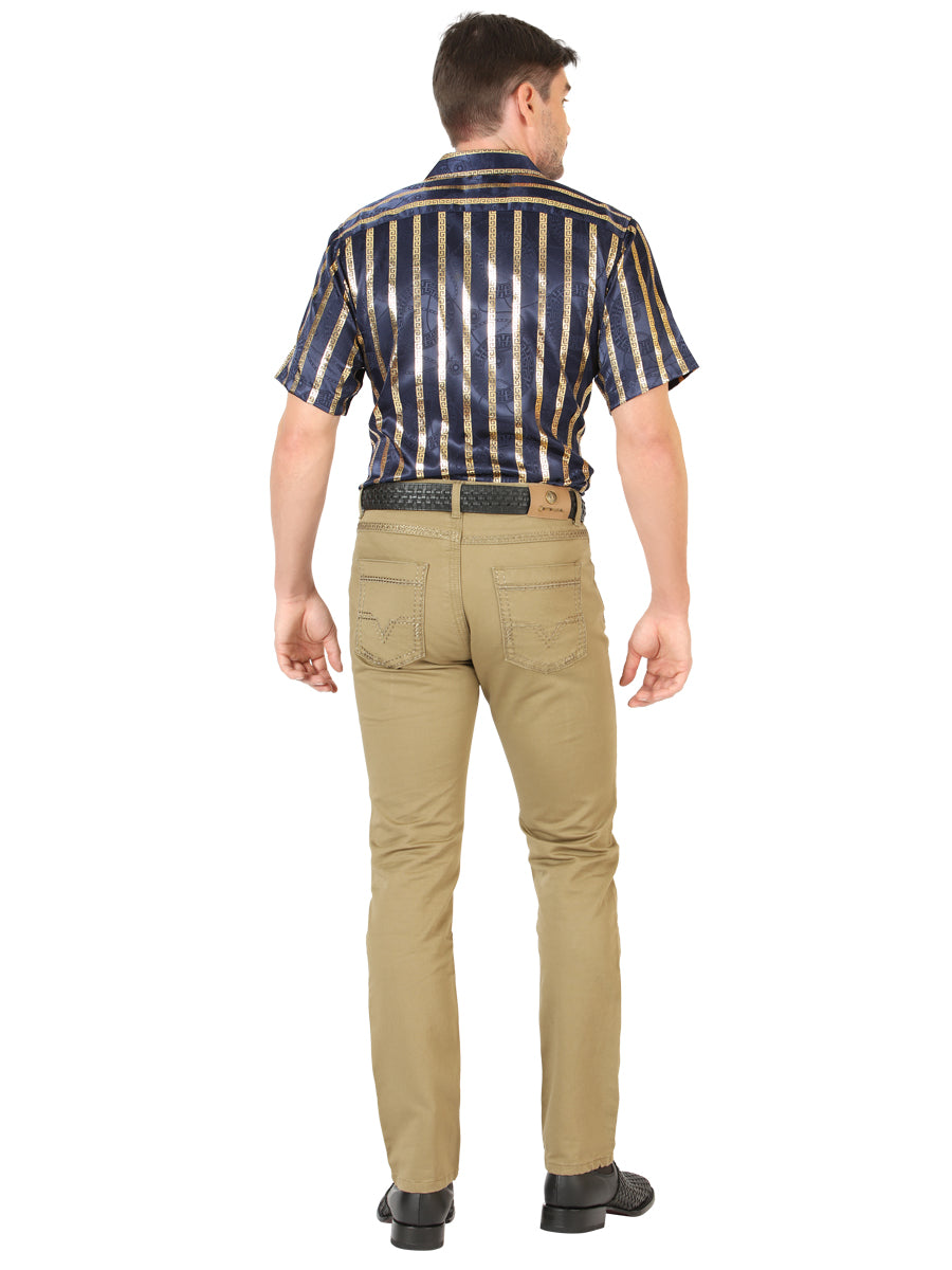 Centenario Extra Slim Fit Denim Pants - Khaki 45542 — view 4